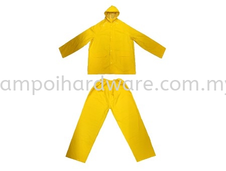 Yellow PVC Rain Coat Shirt & Trousers Thick Coverall & Vest Personal Protective Equipments