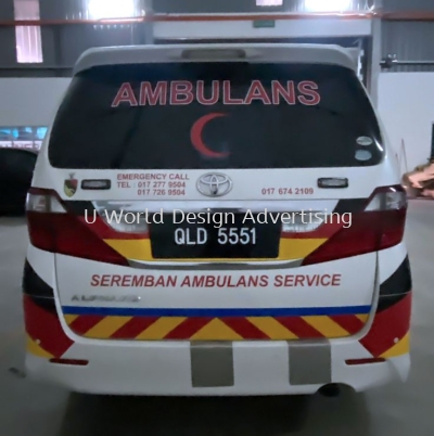 MRZ AMBULANCE TOYOTA ALPHARD 3M CUTTING STICKER AT MAMBAU, NEGERI SEMBILAN