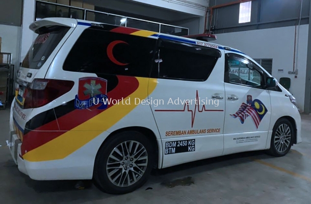 MRZ AMBULANCE TOYOTA ALPHARD 3M CUTTING STICKER AT MAMBAU, NEGERI SEMBILAN