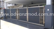 Stainless Steel Folding Gate With Aluminium Panels Grey  Stainless Steel Gate With Aluminium Panel