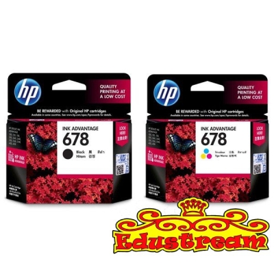 HP INK CARTRIDGE 678 BLACK/COL