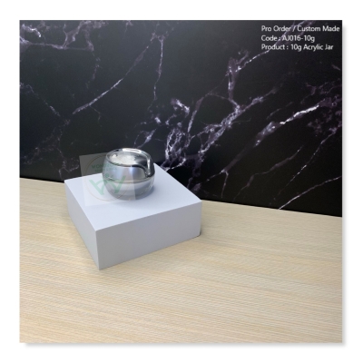 10g Unique Acrylic Jar (Silver) - AJ016