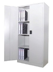 Full height swing door steel cabinet with lock