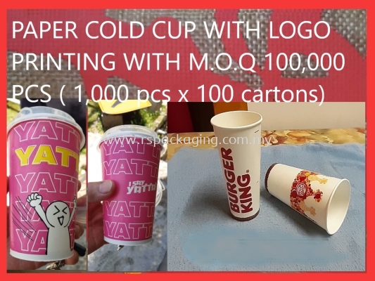 PAPER COLD CUP LOGO PRINTING 100K
