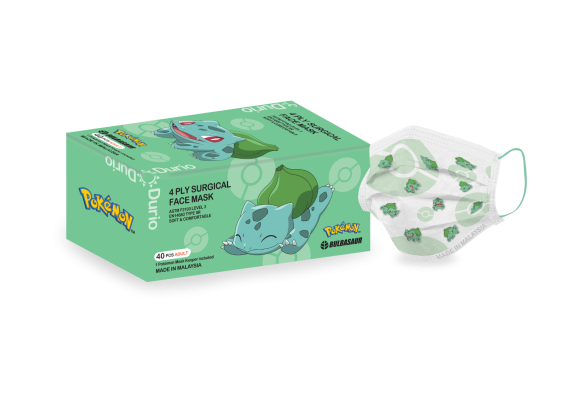 Durio 546A Pokmon 4 Ply Surgical Face Mask - Bulbasaur