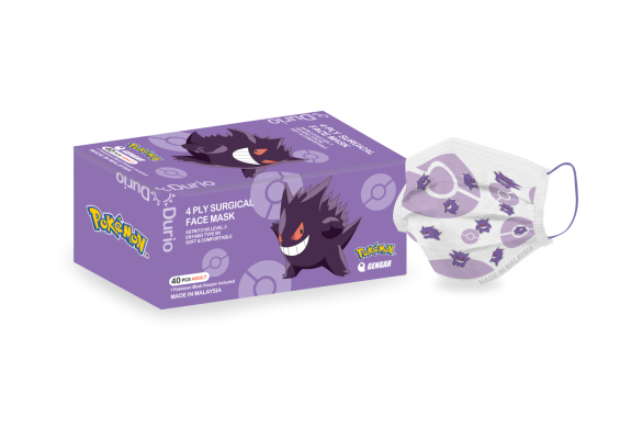 Durio 546A Pokmon 4 Ply Surgical Face Mask - Gengar