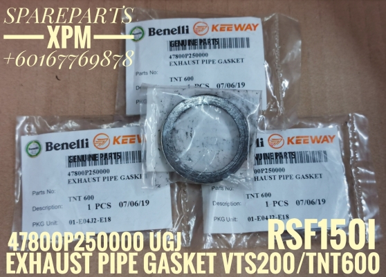 EXHAUST PIPE GASKET TNT600, RFS150I, VTS200 47800P25000 MEE
