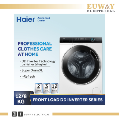 HAIER 12KG/8KG FRONT LOAD WASHER & DRYER HWD120-B14979