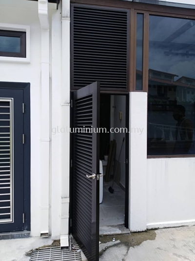 aluminium louvres swing door ( MB) @Jalan BK 7c/2 A, 43300, Puchong, Selangor 