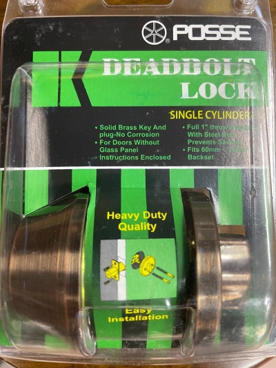 POSSE Single Cylinder Deadbolt Lock