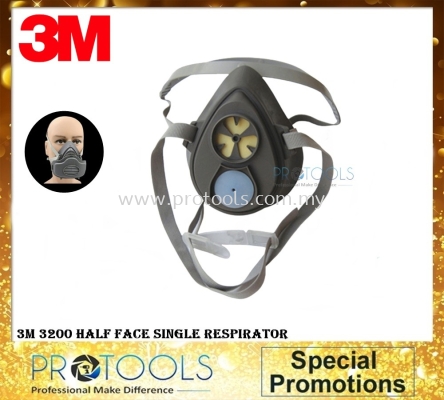 3M 3200 Half Face Single Respirator 