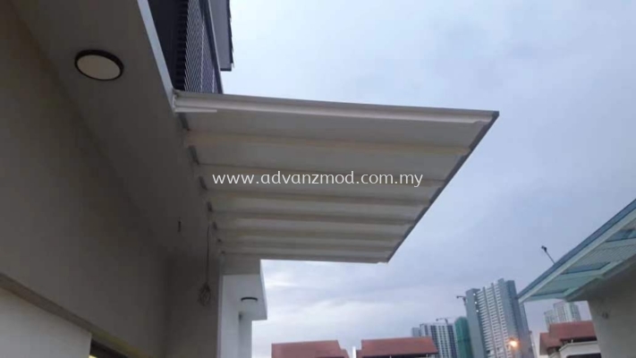 Awning Cover with Aluminium Composite panel White 