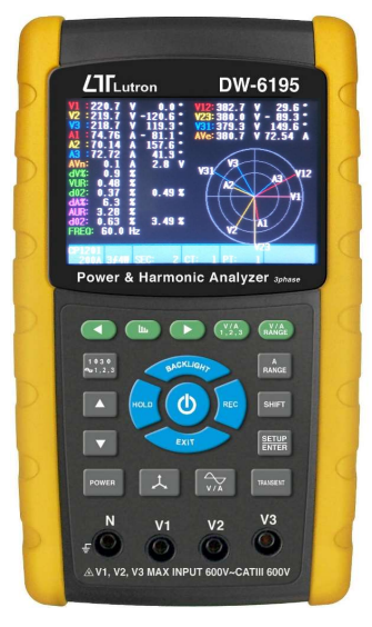 lutron dw-6195 3 phase power analyzer with harmonic measurement