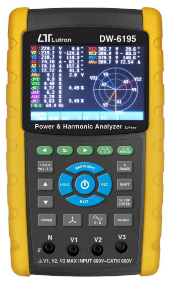 LUTRON DW-6195 3 PHASE POWER ANALYZER with harmonic measurement