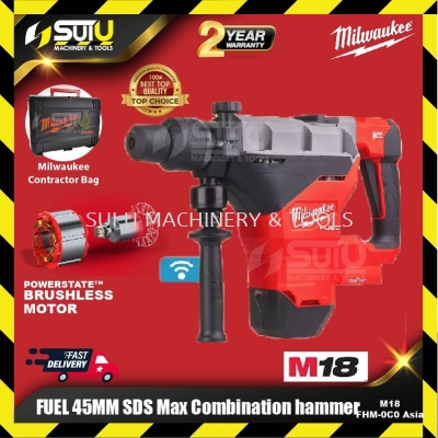 MILWAUKEE M18 FHM-0C0 Asia FUEL 45mm SDS Max Combination Hammer (SOLO - No Battery & Charger)