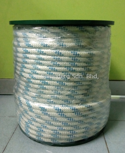 Polyester Rope EQUINOXE White with Blue Fleck 12 mm diameter x 200 Mtr