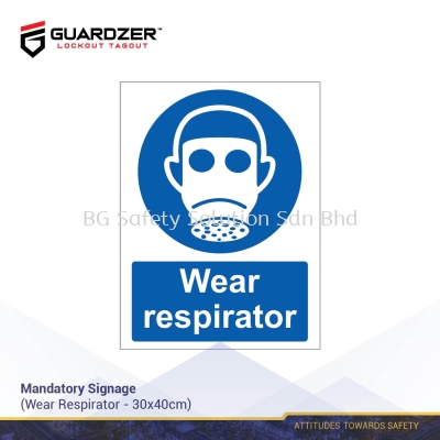 Guardzer Mandatory Safety Signage (Wear respirator)