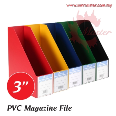 3" PVC Color Magazine File