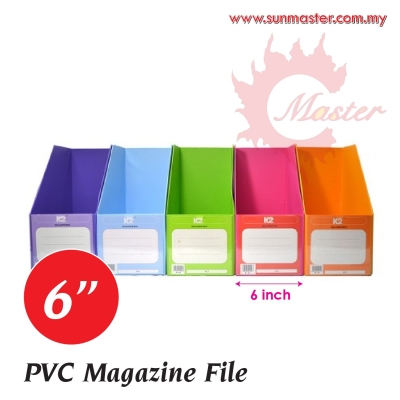 6" PVC Color Magazine File