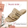 PlusSize Women Flat Slipper- PS-6231-8 APRICOT Colour Plus Size Shoes