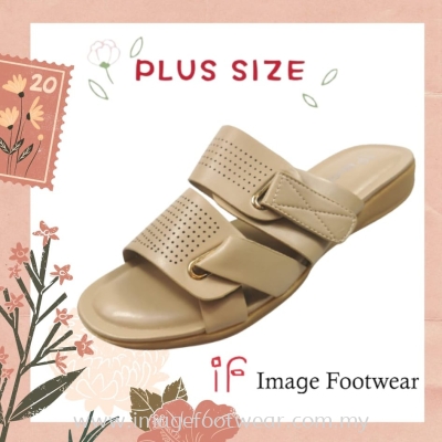 PlusSize Women Flat Slipper- PS-6231-8 APRICOT Colour