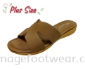 PlusSize Women Flat Slipper- PS-6231-28 KHAKI Colour Plus Size Shoes