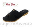 PlusSize Women Flat Slipper- PS-6231-28 BLACK Colour Plus Size Shoes