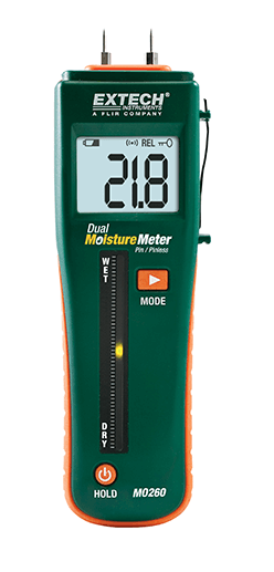 extech mo260 : combination pin/pinless moisture meter
