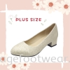 PlusSize Women 1 inch Heel Shoes- PS-221-1- GLITTER LIGHT GOLD Colour Plus Size Shoes