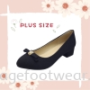 PlusSize Women 1 inch Heel Shoes- PS-221-2- BLACK Colour Plus Size Shoes