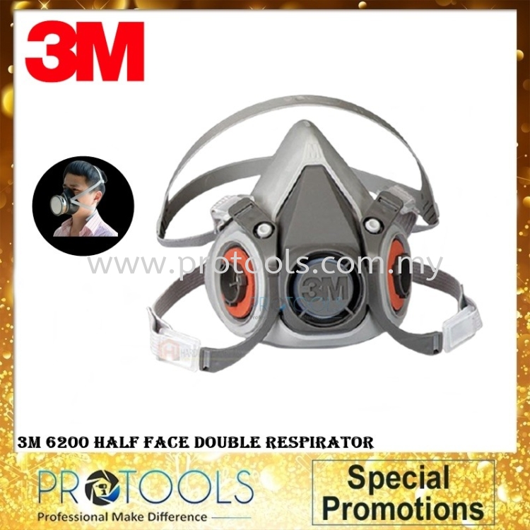 3M 6200 Half Face Double Respirator