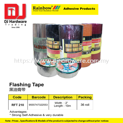 RAINBOW ADHESIVE PRODUCTS FLASHING TAPE RFT210 10M  9555747322553 (CL)