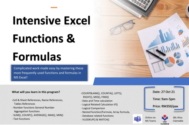 Intensive Excel Functions & Formulas