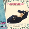 PlusSize Women 2.5 inch Wedges -PS-2023-8- BLACK Colour Plus Size Shoes