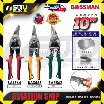 BOSSMAN BAL564 / BAS563 / BAR562 10" Aviation Snip (Left/Straight/Right)
