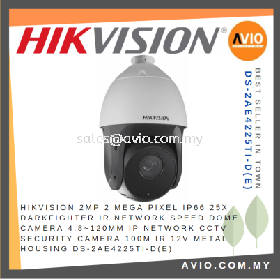 Hikvision 2MP 2 Megapixel IP66 25x Analog CCTV PTZ Speed Dome Security Camera Darkfighter 4" 100m IR DS-2AE4225TI-D(E)