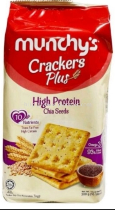 MUNCHYS CRACKER PLUS HIGH PROTIEN CHIA SEEDS 300G