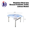 Stainless Steel 120cm Round Foldable Table Table Kitchen Equipment