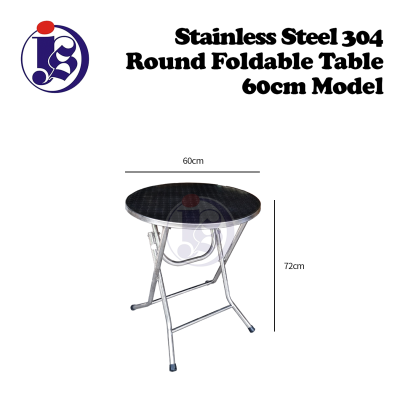 Stainless Steel 60cm Round Foldable Table