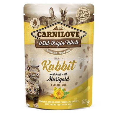 Carnilove Rabbit with Marigold Cat Pouch 85g