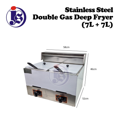 7L+7L Double Gas Deep Fryer