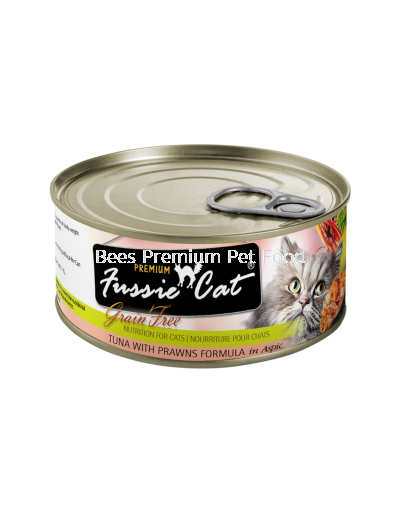 Fussie Cat Tuna with Prawns Can 80g