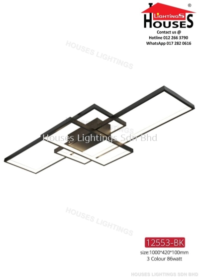 WALL 12553 BK 86W+86W=172W LED-3C