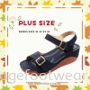 PlusSize Women 2 inch Sandals- PS-880-2 BLACK Colour Plus Size Shoes