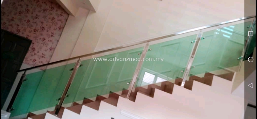 Site: Puchong Meranti. Stainless Steel Glass Railing With Tempered Glass 