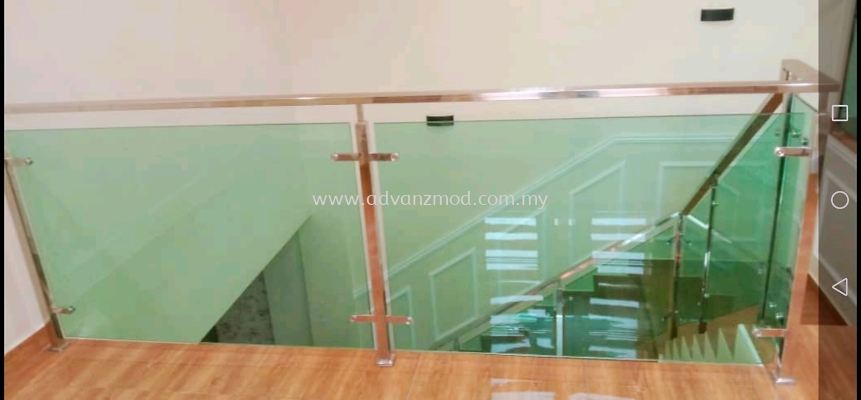 Site: Puchong Meranti. Stainless Steel Glass Railing With Tempered Glass 