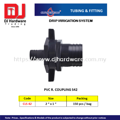 CL WATERWARE TUBING & FITTING DRIP IRRIGATION SYSTEM PVC R COUPLING S42 CLS 42 (CL)