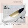 PlusSize Women 1 inch Heel Shoe- PS-1208 GLITTER SILVER Colour   Plus Size Shoes