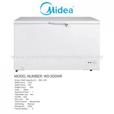 MIDEA CHEST FREEZER WD-500WR