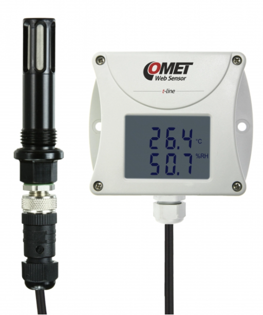 comet t3511p web sensor - compressed air remote thermometer hygrometer with ethernet interface